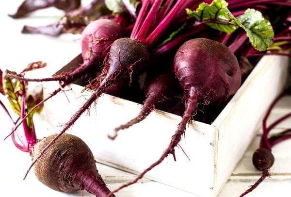 Rote Bete in der Kiste