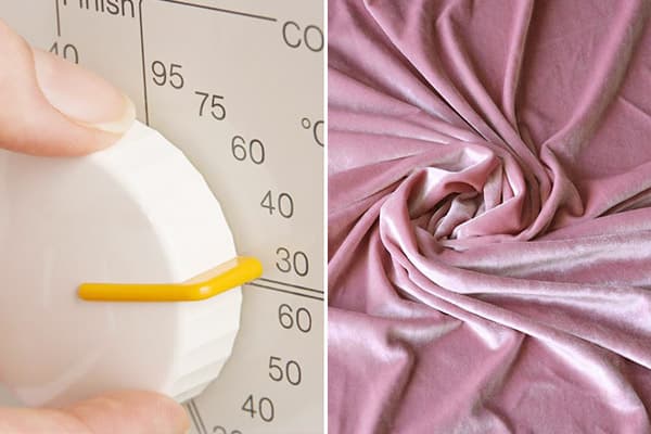 Waschtemperatur für Velours