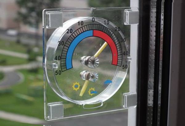 Rundes Fensterthermometer in Blisterverpackung