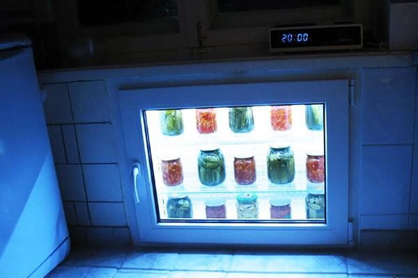 Chruschtschow-Kühlschrank mit Beleuchtung