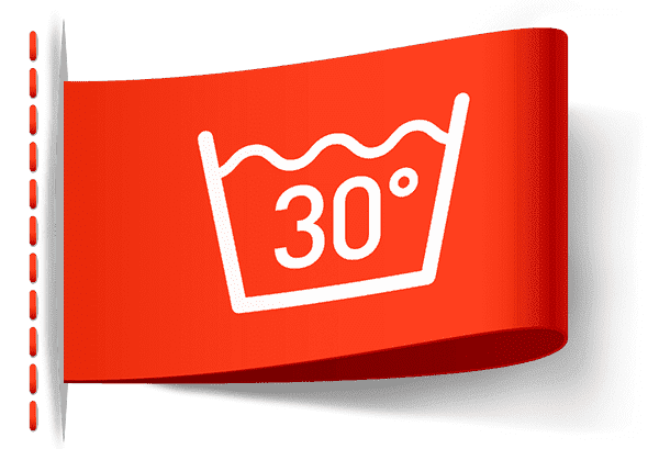 Piktogramm Waschen bei 30 Grad