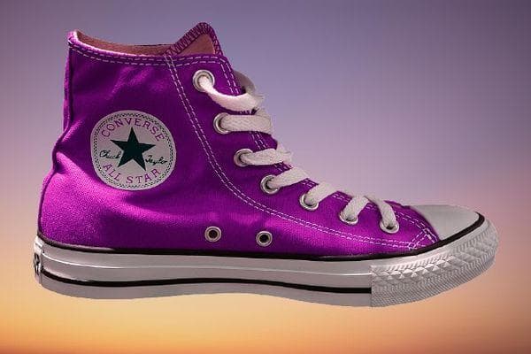 Schnürung von Sneakers