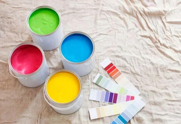 Acrylfarben, farbig