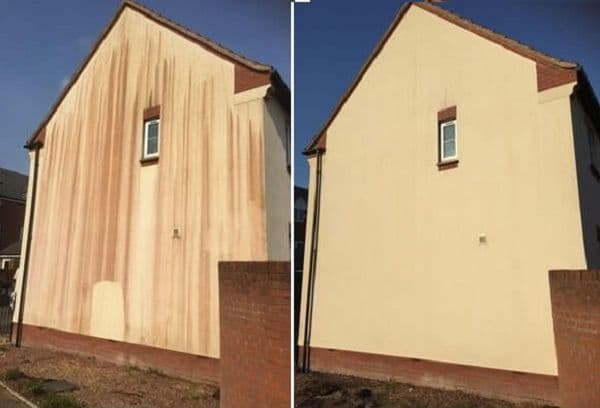 Das Haus vor und nach der Reinigung
