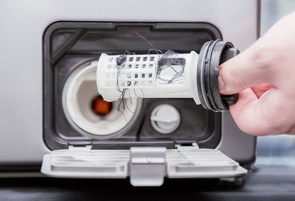 Verstopfung des Filters der Waschmaschine