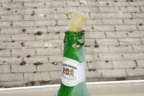 Gefrorenes Bier