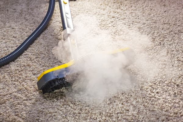 Dampfreiniger auf dem Teppich