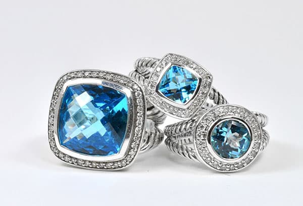 Silberschmuck mit Topasen