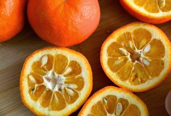 Aufgeschnittene Orangen
