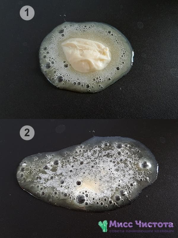 Butter in der heißen Pfanne