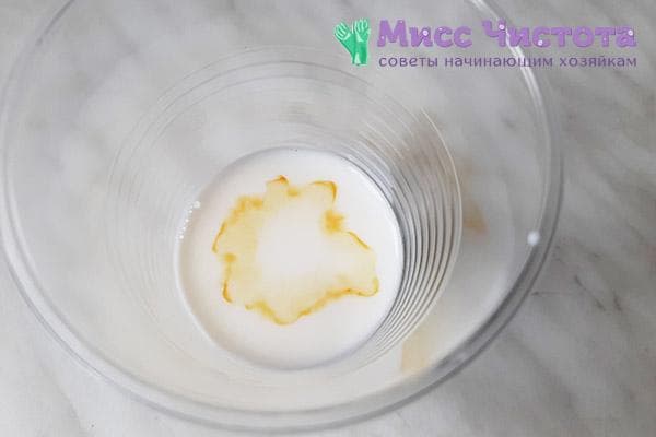 Jodtropfen in Milch