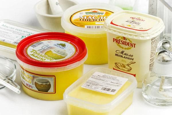 Butterschmalz von verschiedenen Marken