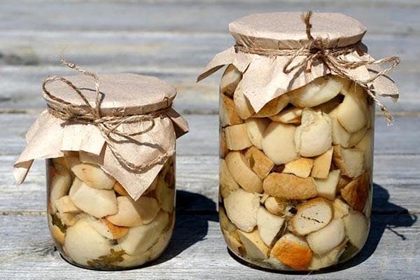 Pilze im Glas für den Winter