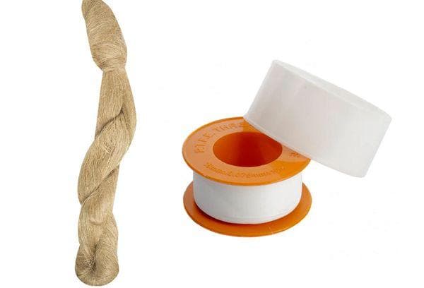 PTFE-Band und Sanitär-Hanf