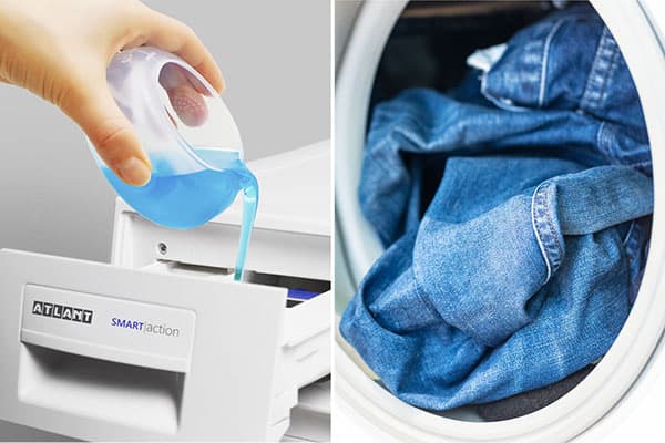 Waschen von Jeans mit Weichspüler