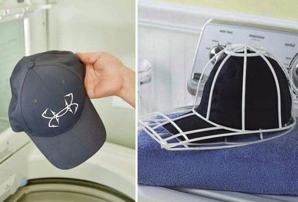 Maschinenwäsche einer Baseballkappe
