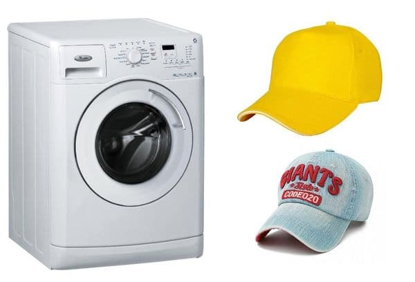 Waschmaschine und Kopfbedeckungen