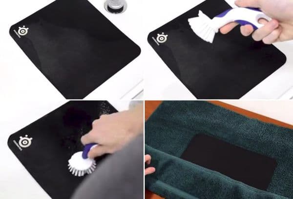 Reinigung eines Mauspads
