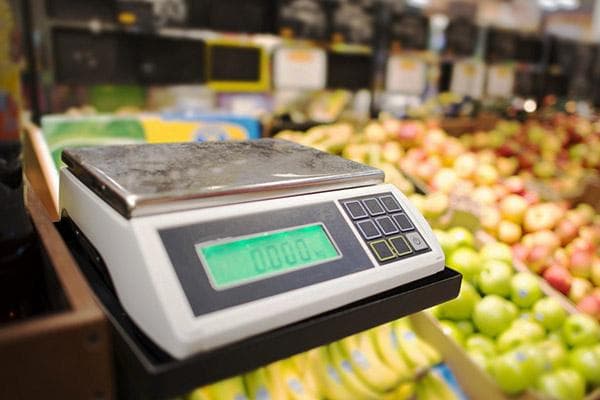 Waage im Supermarkt