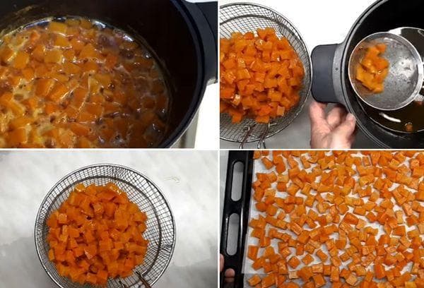 Zubereitung von kandiertem Kürbis 2