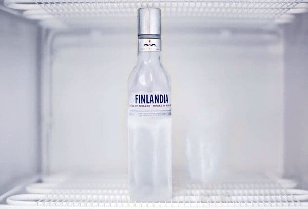 Wodka im Gefrierschrank