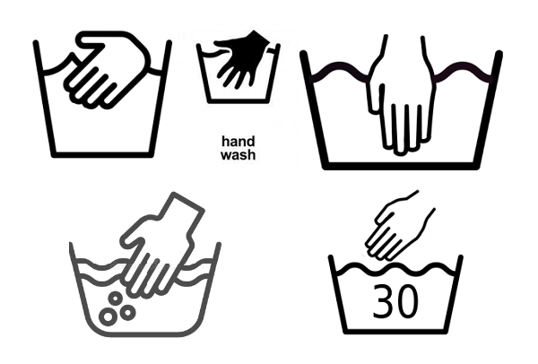 Beispiele für das Symbol Handwäsche