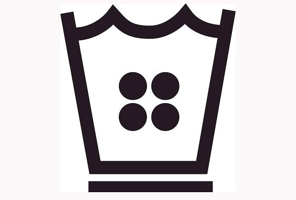 Symbol Waschen bei 60