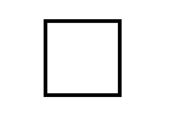 Trocknungssymbol auf Kleidung: Quadrat auf dem Etikett, Quadrat