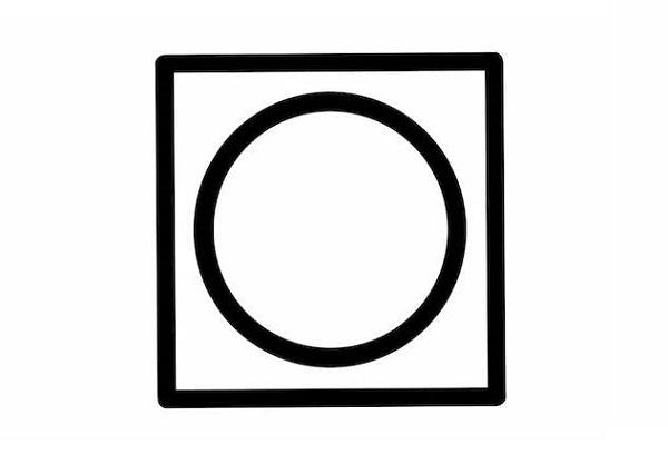 Symbole Cercle dans un carré