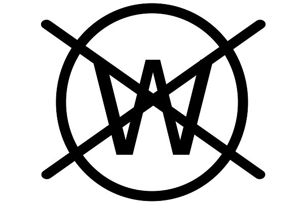 Symbole W barré