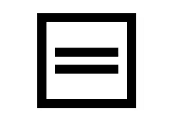 Zeichen eines Quadrats mit Linien im Inneren