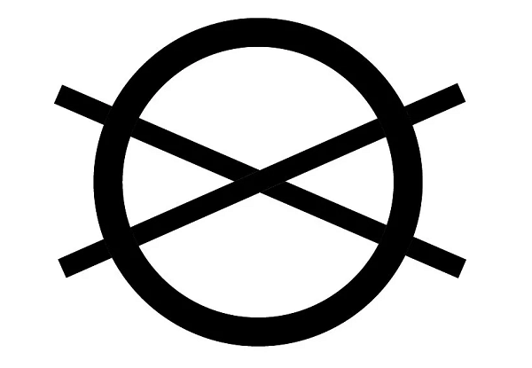 Symbole nettoyage à sec interdit