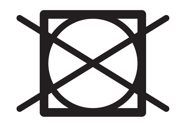 Symbol „Trommeltrocknen verboten“