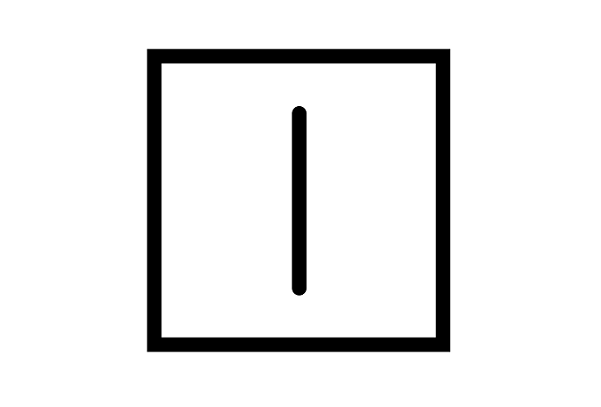 Symbol für vertikales Trocknen