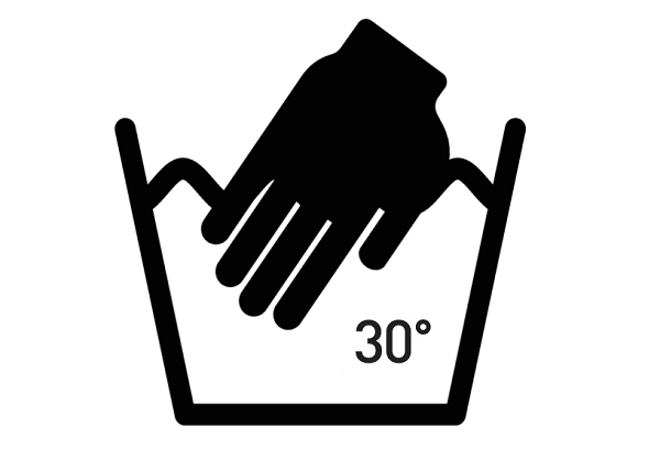 Icône lavage à la main à 30 degrés