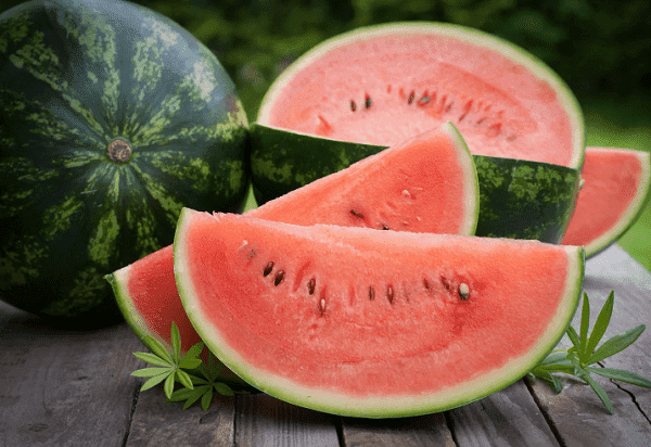 Wassermelone im Schnitt