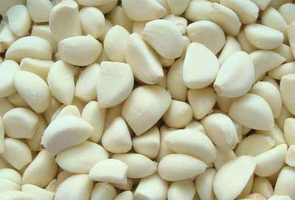 Gefrorene Knoblauchzehen