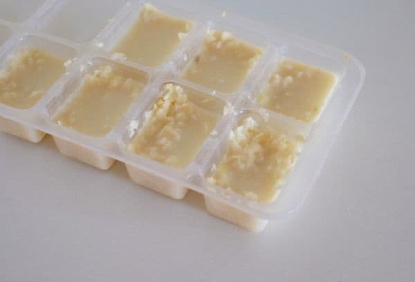 gefrorener Knoblauch