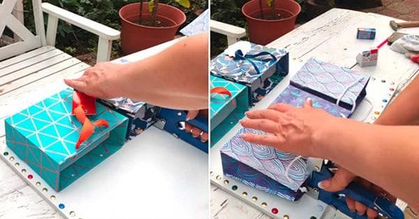 Herstellung des Organizers aus Geschenktüten