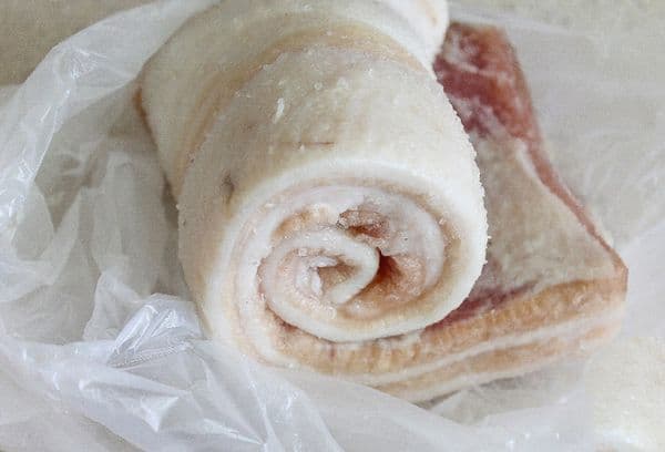 Einfrieren von Speck