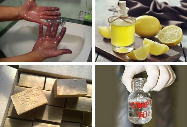 Zitrone, Seife und Alkohol