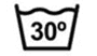 Symbol Waschen bei 30 Grad