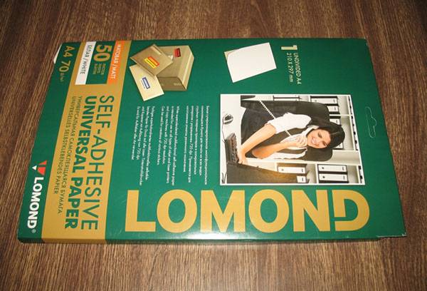 Selbstklebepapier von Lomond