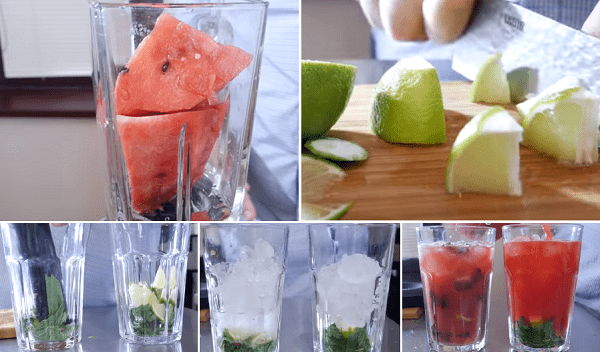 Mojito aus Wassermelone