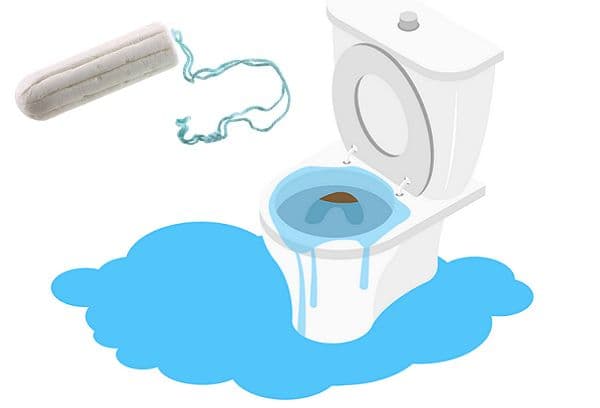 Verstopfung durch Hygieneprodukte