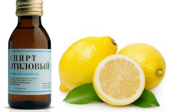 Ethylalkohol und Zitronensaft
