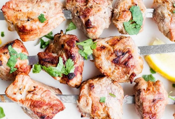 Gebratener Schaschlik