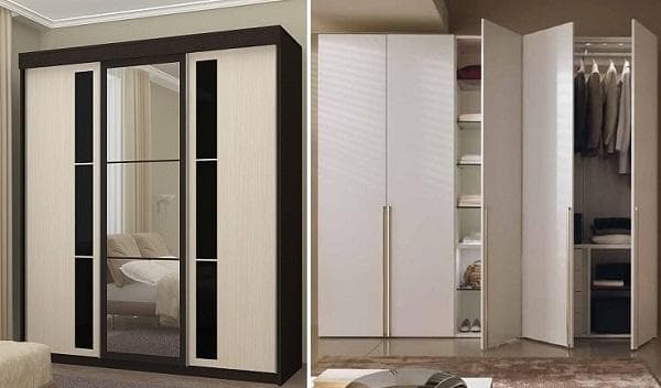 Drehtüren- und Schiebetürenschrank