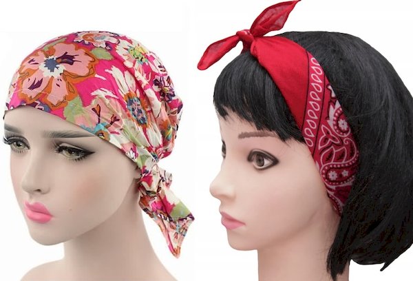 Bandana aus Tuch, Kopftuch, Stirnbänder und Haarbänder