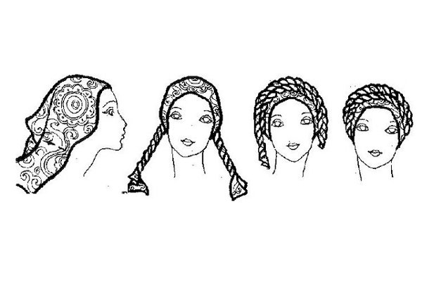 Turban mit Strang – Schema